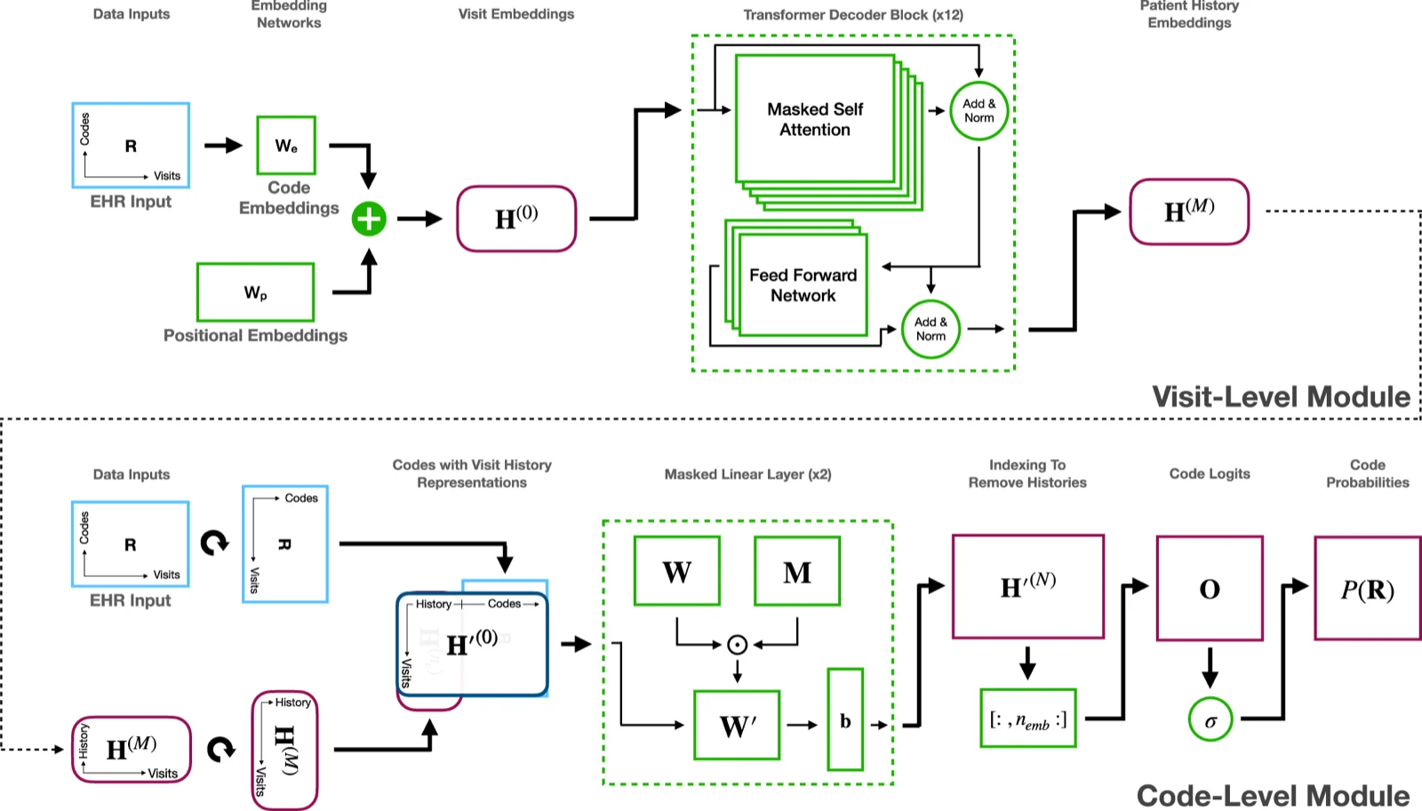 HALO generates records with visit-level and code-level modules